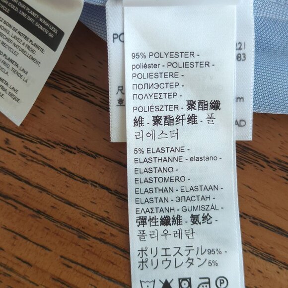 Levi's long sleeve Turtleneck Women's Shirt Top Pullover Retro baby blue size L - Picture 6 of 16